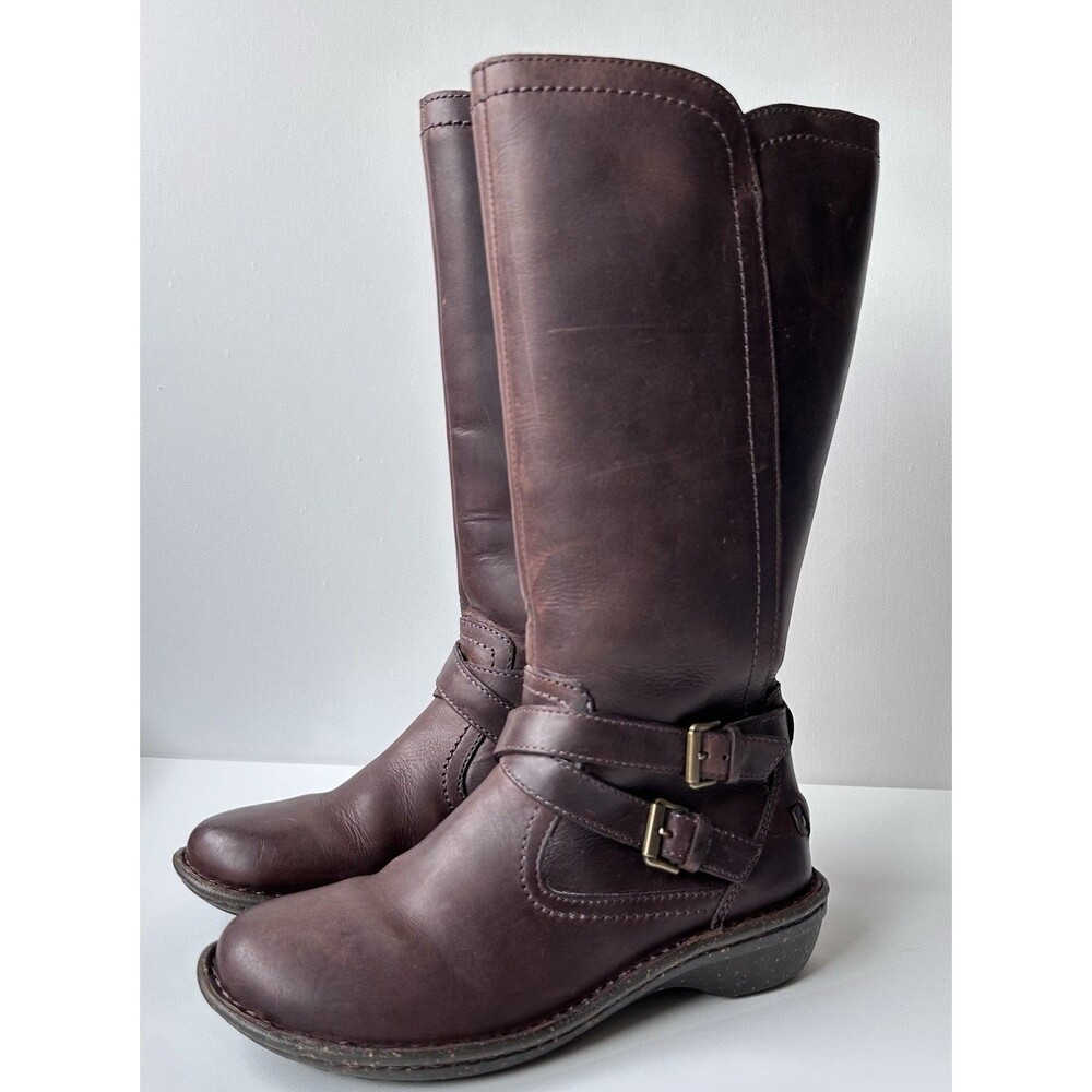 UGG Australia Rosen Tall Brown Leather Wool Lined Riding Boots Womens Size 6